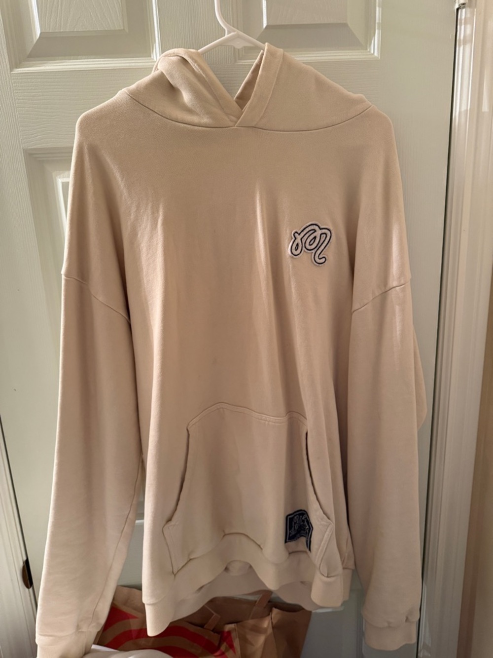 Malbon Golf Men’s Cream Heavyweight Hoodie (Large)